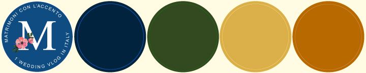 Palette autunnale ispirata dal colore blu classico