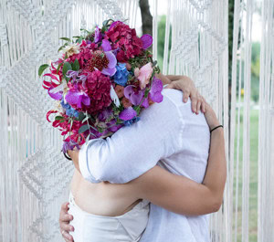 Copricapo floreale per la sposa