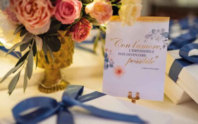 Segnatavolo per matrimonio