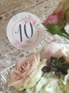 Segnatavolo matrimonio hoop