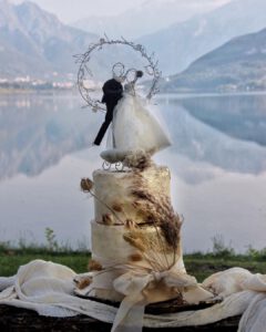 Cake topper personalizzato di Fili di Poesia - Matrimoni con l'accento