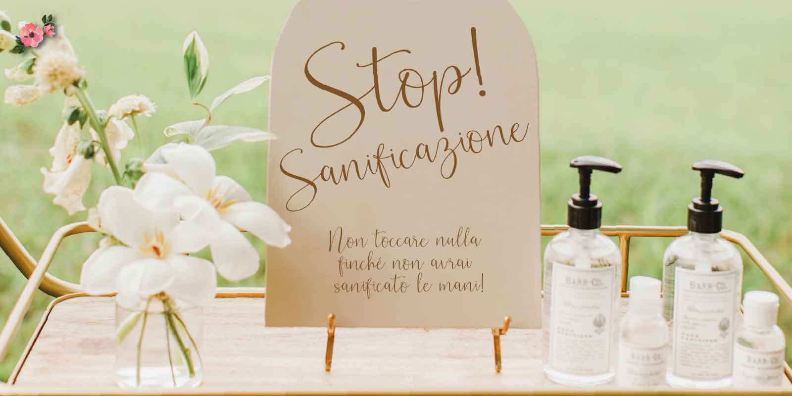 Cartello sanificazione per gli ospiti