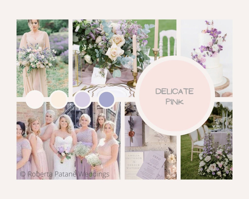 Matrimonio rosa cipria: palette n.1 firmata Roberta Patanè Weddings - delicate pink