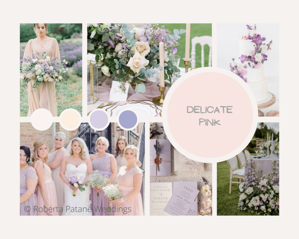 Matrimonio rosa cipria: palette n.1 firmata Roberta Patanè Weddings - delicate pink