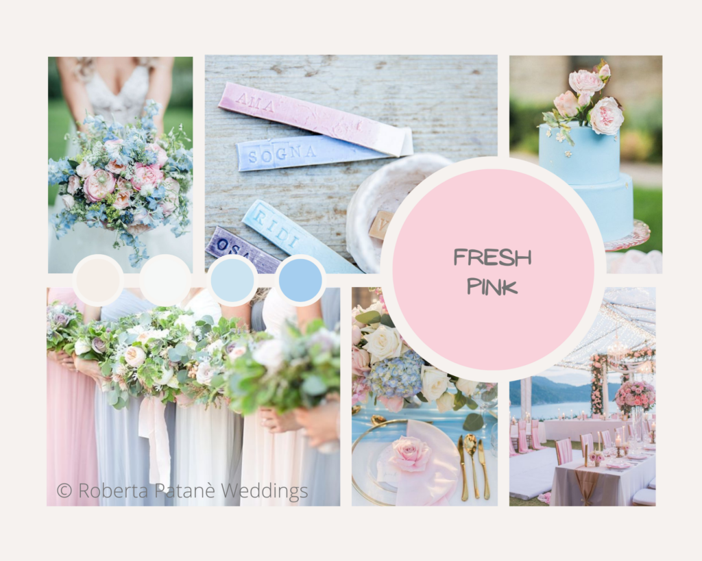 Matrimonio rosa cipria: palette n.2 firmata Roberta Patanè Weddings - fresh pink
