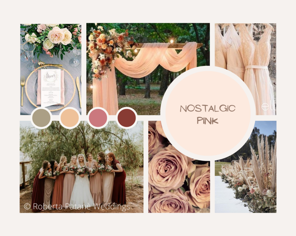 Matrimonio rosa cipria: palette n.3 firmata Roberta Patanè Weddings - nostalgic pink