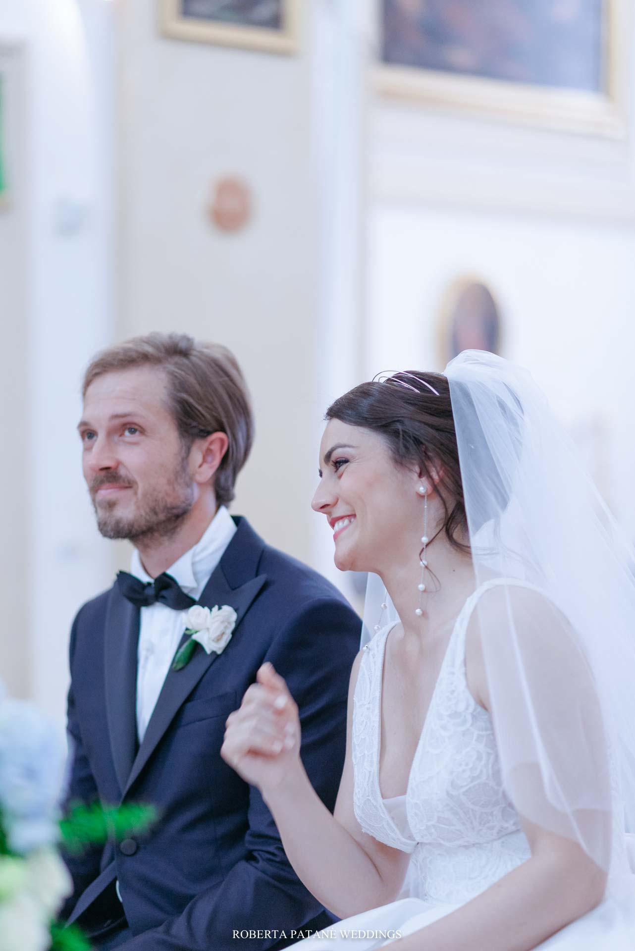 Marco e Federica durante la cerimonia