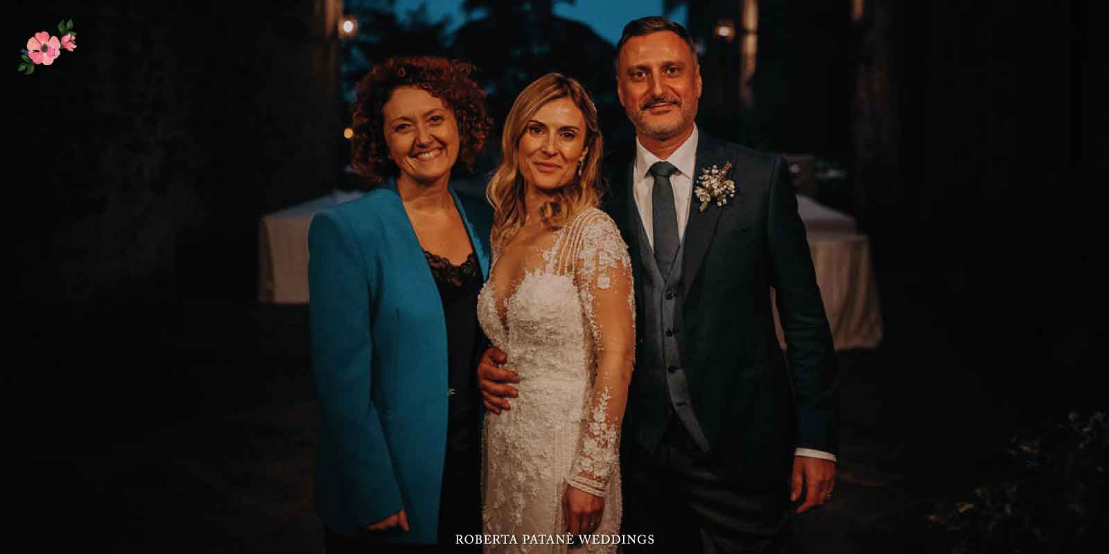 Un wedding planner cosa fa: risponde la wedding planner Roberta Patanè Un wedding planner cosa fa: Roberta Patanè con due sposi