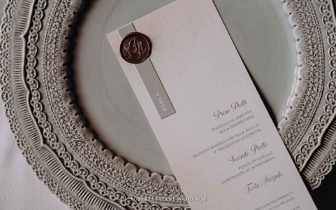 Cosa scrivere nel menù di un matrimonio